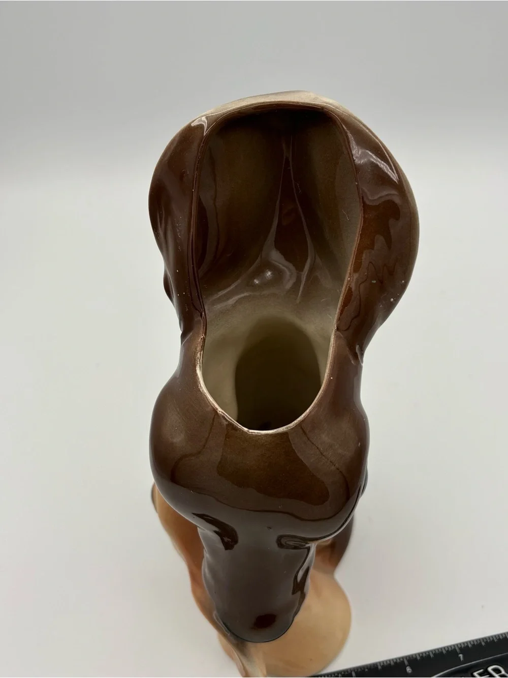 MCM 1950’s Royal Copley American Pottery Deer & Fawn Vase Planter USA Earthtones